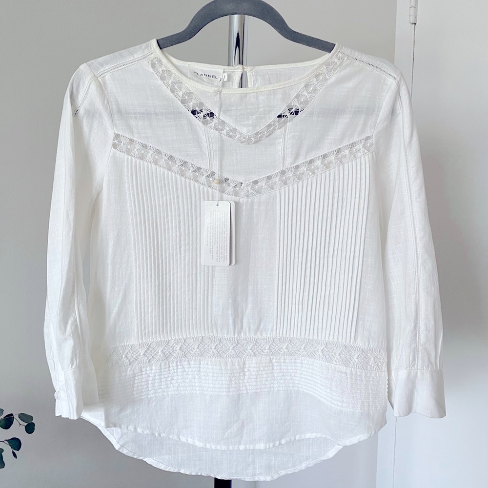 Flannel Blouse In Milk - Size 1